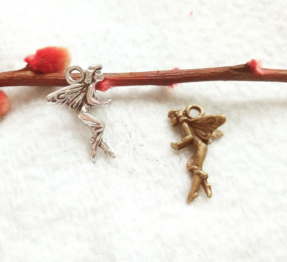 

5pcs 25*15mm antique silver or bronze 3D Character Angel charms pendant diy retro jewelry accessories