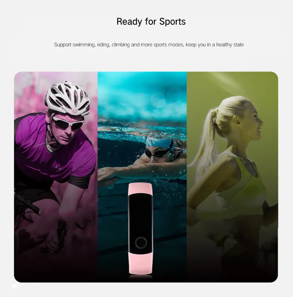 0.95 inch Screen Bluetooth 4.0 Call / Message Reminder Heart Rate Monitor Blood Pressure Functions- Light Pink