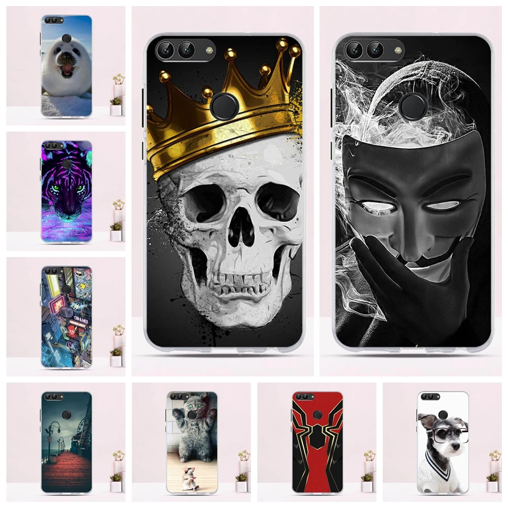 

Soft TPU Silicon Case For Huawei P smart Case Cover For Huawei Psmart Cover Protector Bumper For Huawei Enjoy 7S Phone Cover Bag