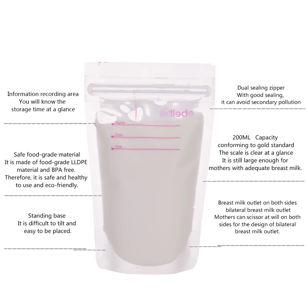30 шт пакет для хранения грудного молока матери послеродовые принадлежности для кормления молока сэндвич мешок 100 мл сумка для хранения для новорожденного ребенка