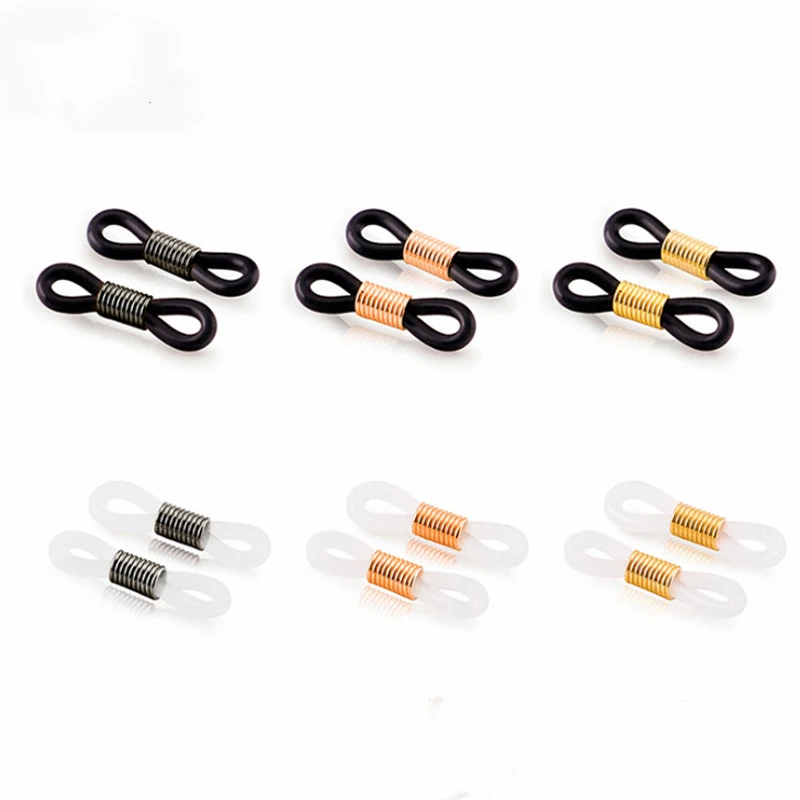 

DIY beaded material glasses chain glasses rope silicone anti-skid ring glasses accessories silicone material a pair