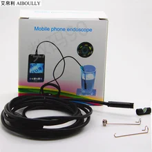 7 мм эндоскоп мобильного телефона 2 м обслуживание трубопровода Водонепроницаемая камера Гинекологическая Диагностика электронный увеличительное стекло