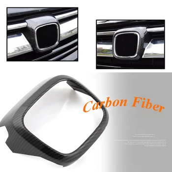 

JEAZEA 1PC ABS Carbon Fiber Front Grille Grill Logo Frame Cover Trim For Honda CRV CR-V 2017 2018