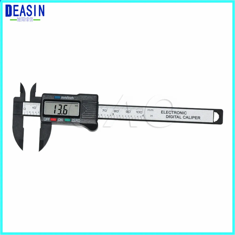 Dental Stainless Steel Sliding Gauge Vernier Caliper Measure Tool Ruler Diamond