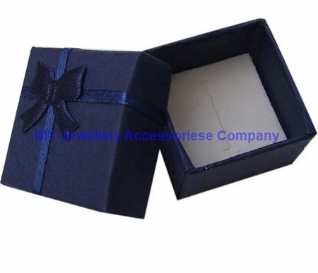 Fashion Ribbon Jewelry Box  Multi Colors Ring Earrings Pendant 4x4x3cm Display Packaging Gift