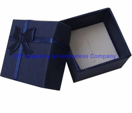 1 pz Fashion Ribbon Jewelry Box Multi colori anello orecchini pendente 4x4x3cm Display confezione regalo 4