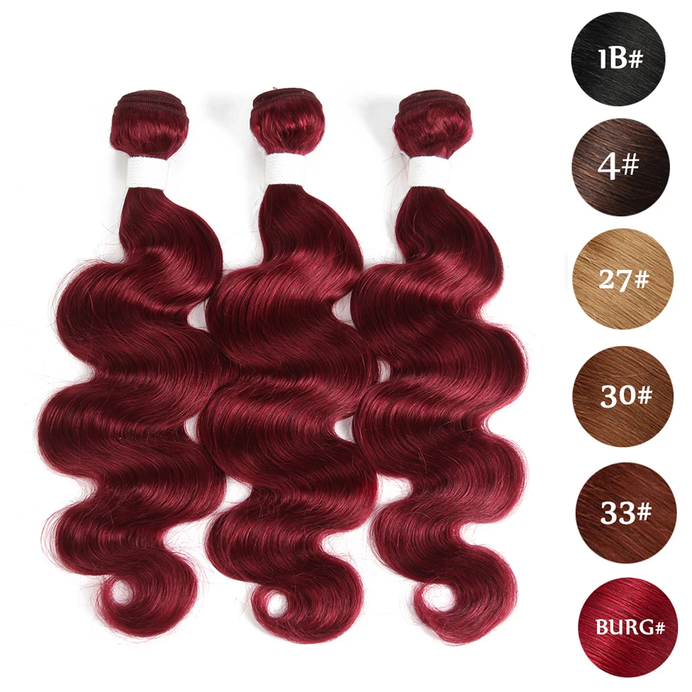 99J/Burgundy Human Hair Weave Bundles 3PCS With Lace Frontal Closure X-TRESS Brazilian Body Wave Non-Remy Hair Weft Extensions 99J/Burgundy Human Hair Weave Bundles 3PCS With Lace Frontal Closure X-TRESS Brazilian Body Wave Non-Remy Hair Weft Extensions