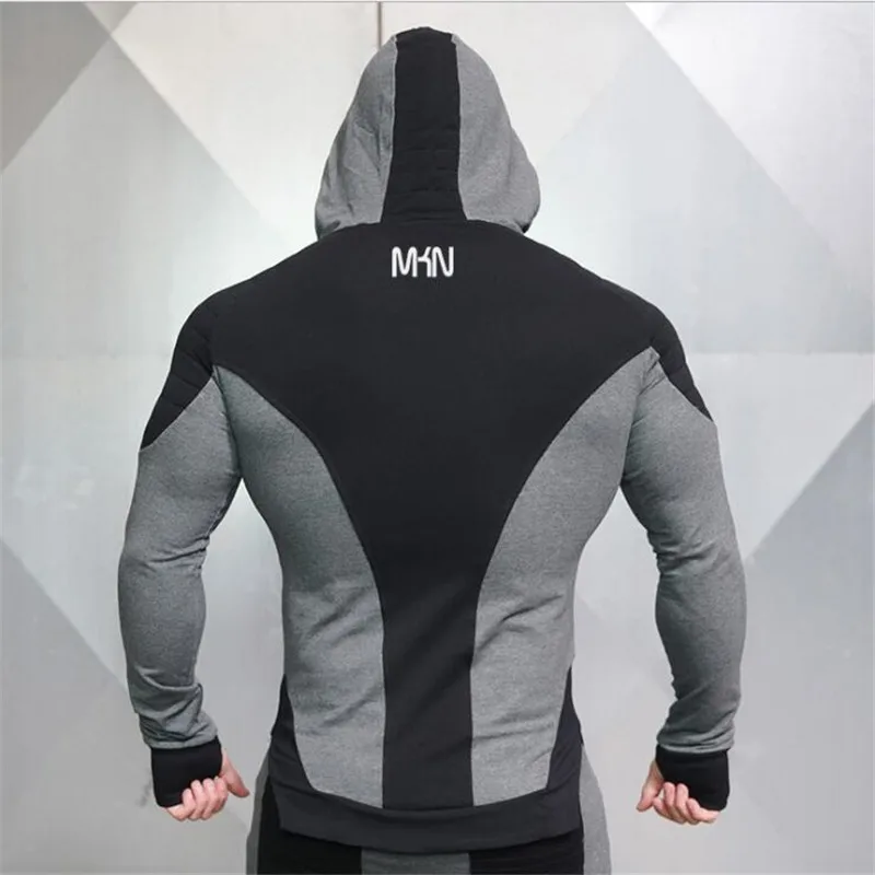  Men's Workout Fitness Hooded Sweatshirt Gyms brand Tops 2018 Men Casual Hoodies Men Bodybuilding Sw