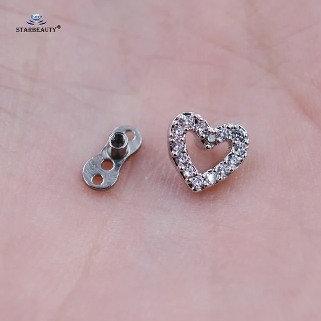 Top Dermal Piercing In Acciaio 316L - 15 Pezzi Con CZ | 16G Per Microdermal | Uomo E Donna - Foto 5