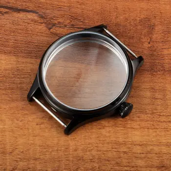 

44mm Black PVD Stainless steel Watch Case for 6497 6498 Movement Parnis Watch