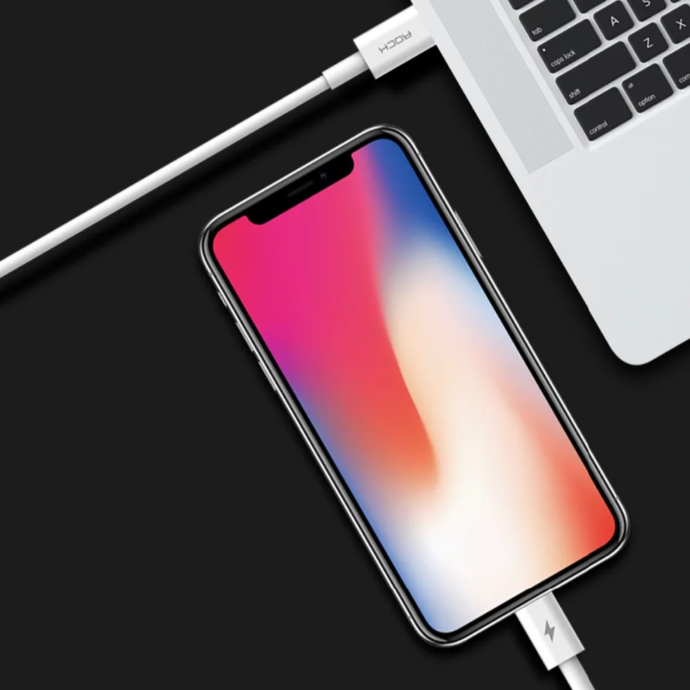 Рок PD QC 3.0 FCP Dual USB Зарядное устройство 36 Вт Quick Charge ЕС США Разъем для iPhone X 8 плюс+ PD Тип C до Освещение кабель для зарядки 15 Вт