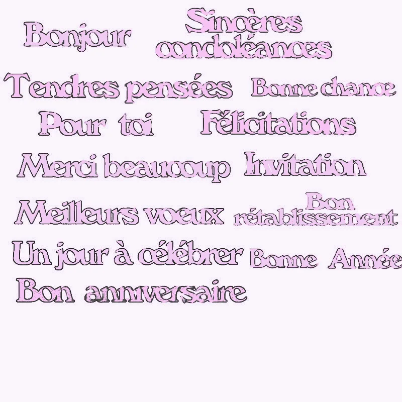 

Little Ramantic French Words Shape Metal Cutting Dies Stencil Scrapbook Album Embossing For Gift Card Making Handcrafts Decor