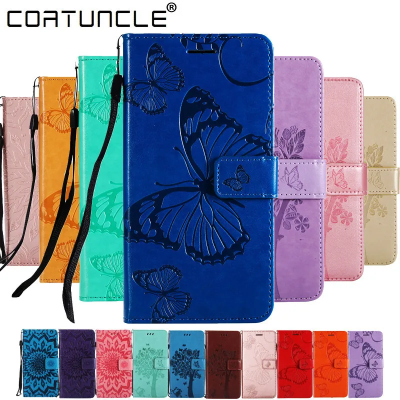 

Flip Leather Case on For Fundas Sony Xperia XZ4 Compact Case for Coque Sony XZ4 Compact Cover 3D Relief Wallet stand Phone Cases