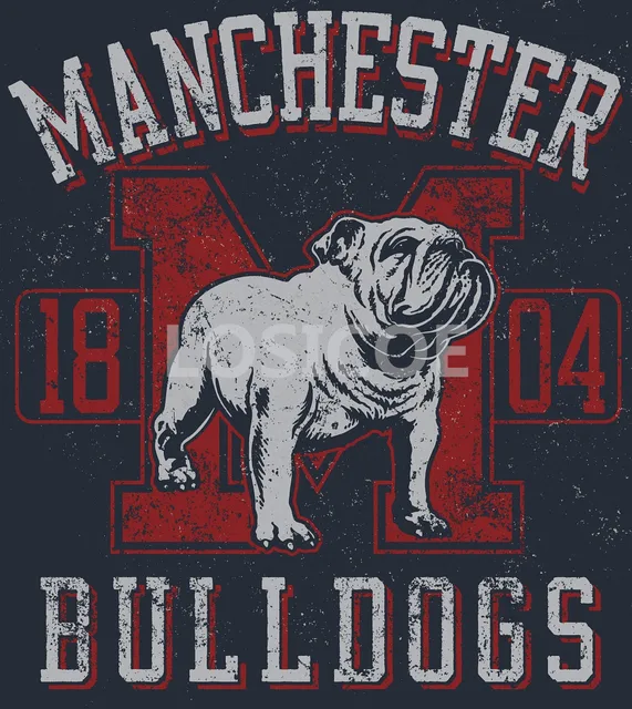 MANCHESTER 1804 BULL DOGS Vintage T shirt Tattoos Posters Kraft ... MANCHESTER 1804 BULL DOGS Vintage T shirt Tattoos Posters Kraft ...