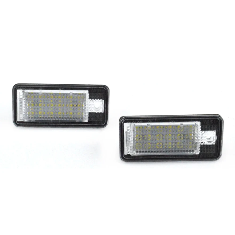 

2Pcs Led Number License Plate Light Bulb Error Free Number Plate Lamp For Audi A3 8P A6 4F A4 B6 Q7