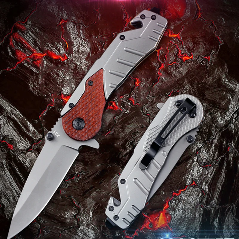 

Folding Tactical Flipper Knife Hunting Survival Pocket Utility Camping Rescue Titanium Pocket Knives EDC Multi Tools