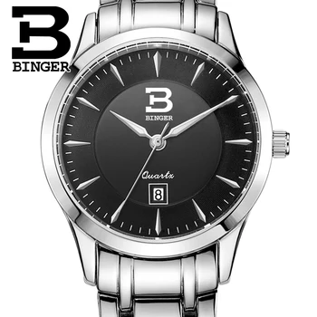 

Switzerland Women's watches luxury brand BINGER quartz full stainless steel Water Resistance ultrathin Wristwatches B3005W-2