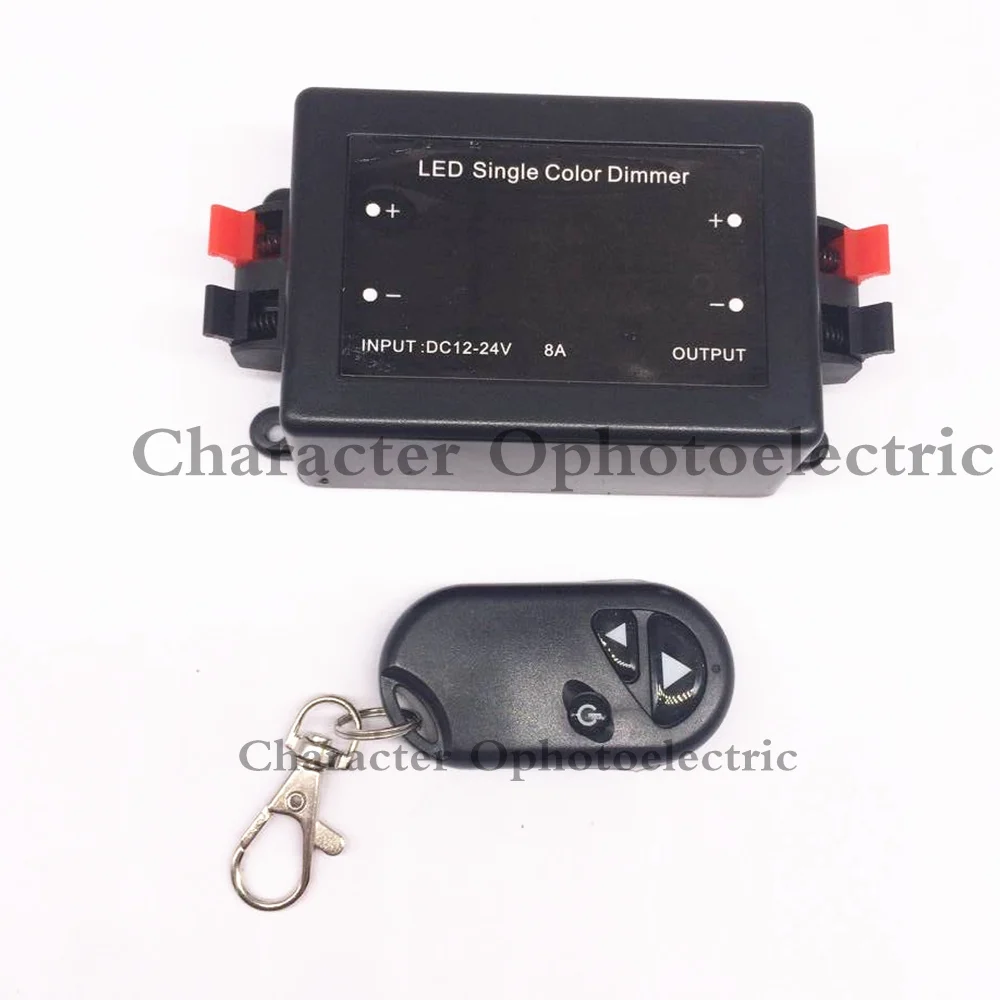 

5PCS 12V - 24V 8A LED Single Color Dimmer With RF Remote Controller Brightness Control For LED 5050 3528 Spot lamp Strip light