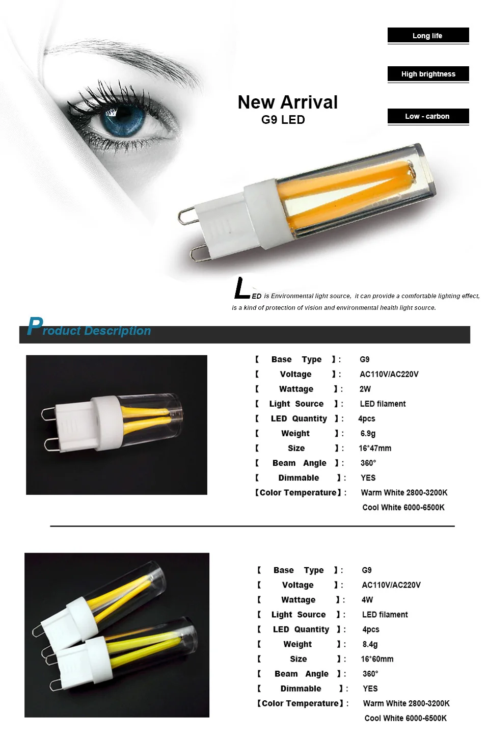 В продаже G9 светодиодный лампы 110V 220V 2 Вт 4 Вт лампа edison COB лампы заменить 30 Вт 40 Вт галогеновая светильник для люстр