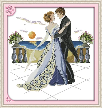 

Perfect partners Cross Stitch Kits Embroidery Needlework Kit Printed Canvas DMC Counted printed Cross-stitch set DIY Home Decor