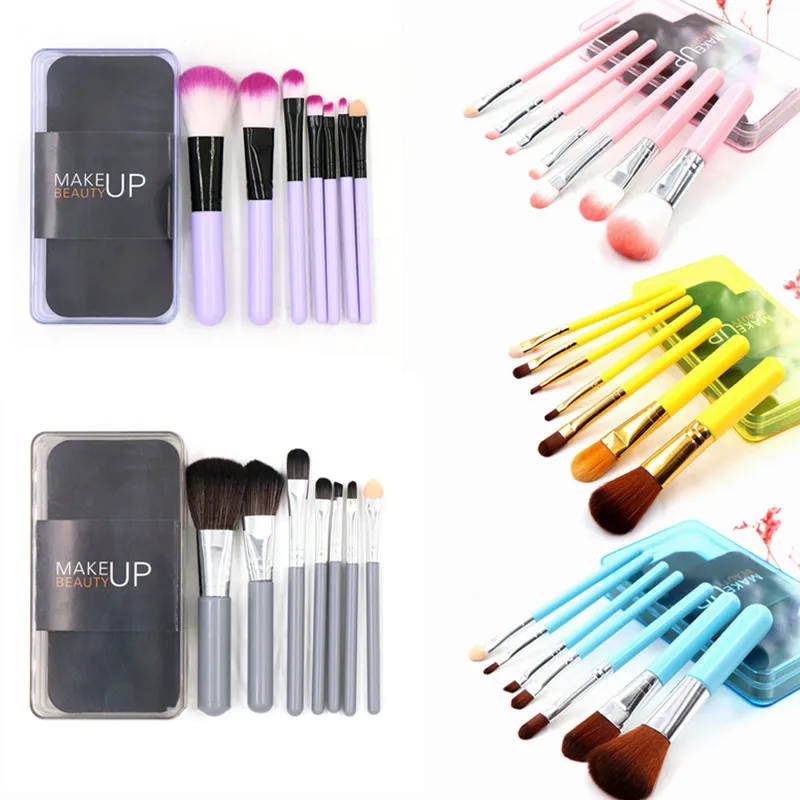 

7Pcs Makeup Brushes Set Eye Shadow Foundation Powder Eyeliner Eyelash Lip Make Up Brush Cosmetic Beauty Tool Kit with Box