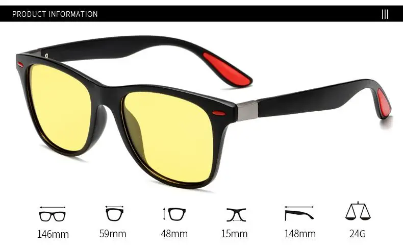 Longkeperer антибликовые желтые очки для мужчин и женщин Поляризованные солнечные очки ночного видения заклепки украшают классические водительские очки Oculos