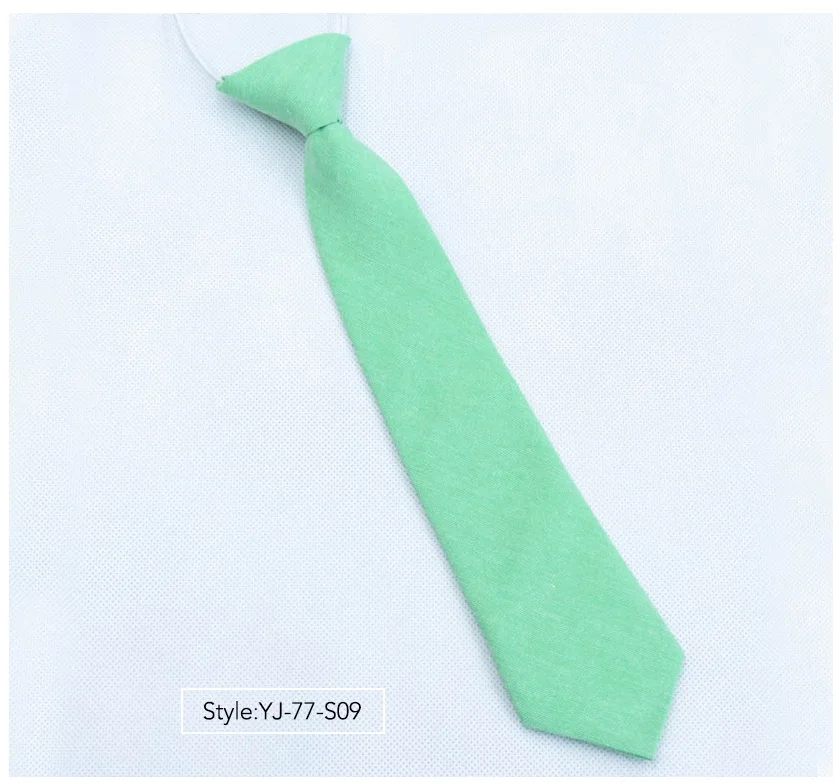 Галстуки для детей, хлопковый однотонный качественный галстук для шеи, для мальчиков и девочек, для студентов, Детский галстук, для выступлений, фотографии, выпускного, церемонии, подарок - Цвет: YJ-77-S09