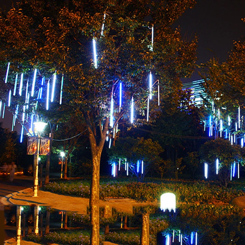 

8 packs led lamp outdoor tree lamp coloured lamp tube household patch double sided luminous meteor waterproof holiday L72