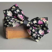 Черный цветочный шейный платок, цветочный галстук-бабочка s для мужчин, черный галстук-бабочка, хлопок галстук-бабочка, мужской галстук ручной работы