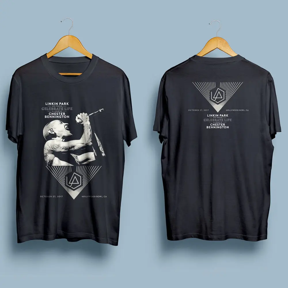 Футболка отличное качество Хлопковая мужская Linkin Park &amp Friends дань Chester Tour 2018 S-XXXL