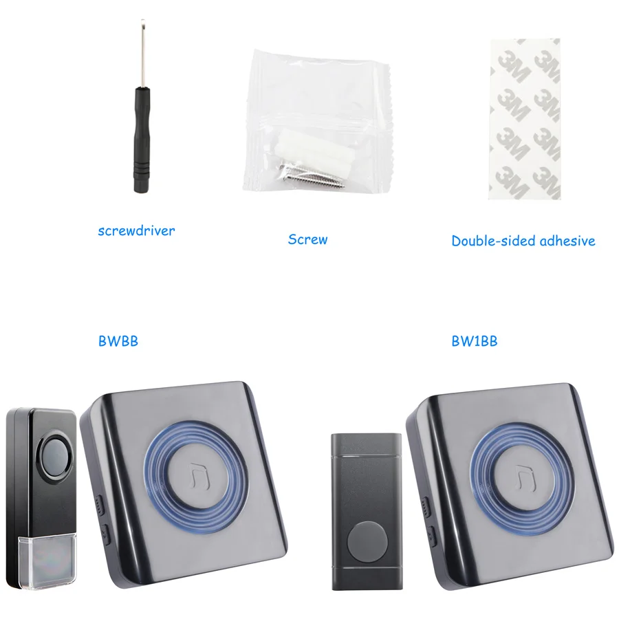 SMATRUL New Waterproof Wireless Doorbell EU Plug 300M Remote smart Door Bell Chime ring Slim 1 2 button 1 2 3 receiver no battery Deaf Gorgeous lighting 6
