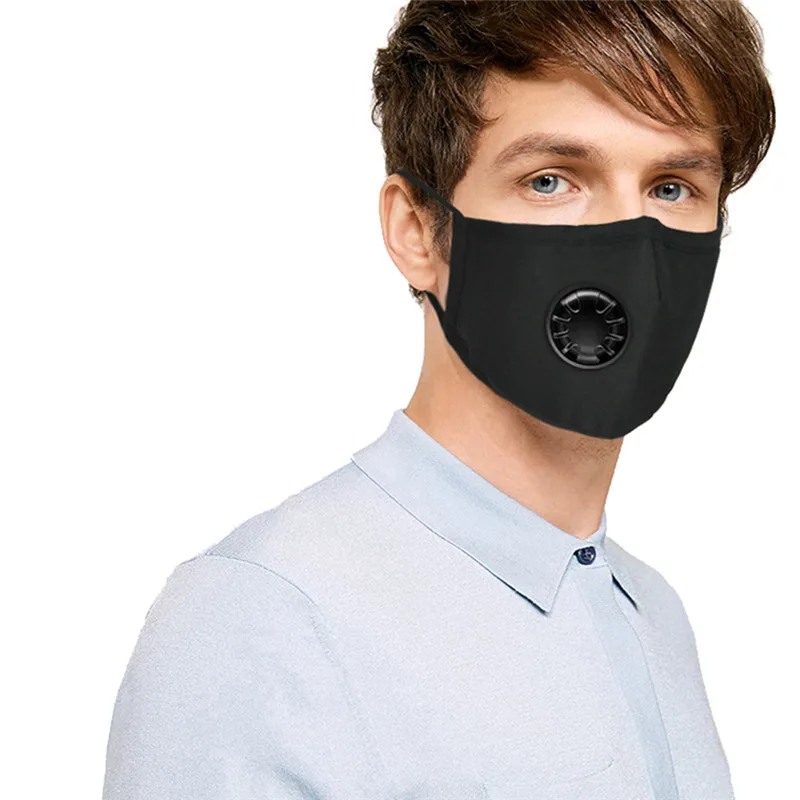 PM2.5 Anti хлопок Маска от дыма дыхание клапан рот маска Anti-пыль угольный фильтр респиратор Рот-защитная маска лицо #287789