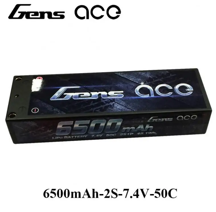 2 шт Gens ace Lipo батарея 2S 6500mAh 6800mAh Lipo 7,4 V батарейный блок Deans Plug 50C 1/8 Scale для Traxxas Slash 4x4 RC автомобилей - Цвет: 6500mAh