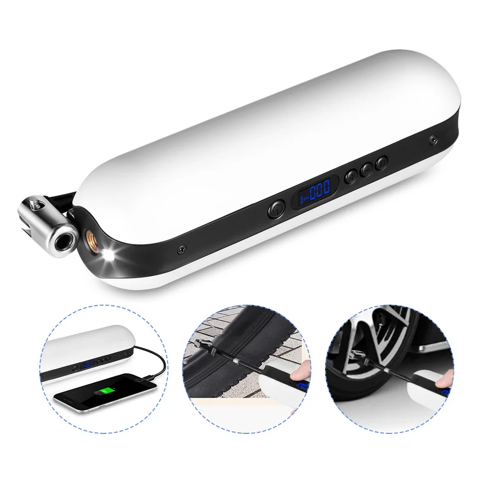

Rechargeable 150PSI Inflator Air Pump Bicycle Electric Inflator Cycle Air Pressure Pump MTB Road Bike Car Bike Pump Portable