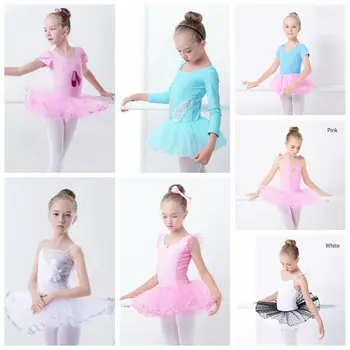

Sales Toddler Girls Ballet Tutu Dress Sequin White Tutu Leotards Ballet Dress Sleeveless Gymnastics Swim Suit For Dancing