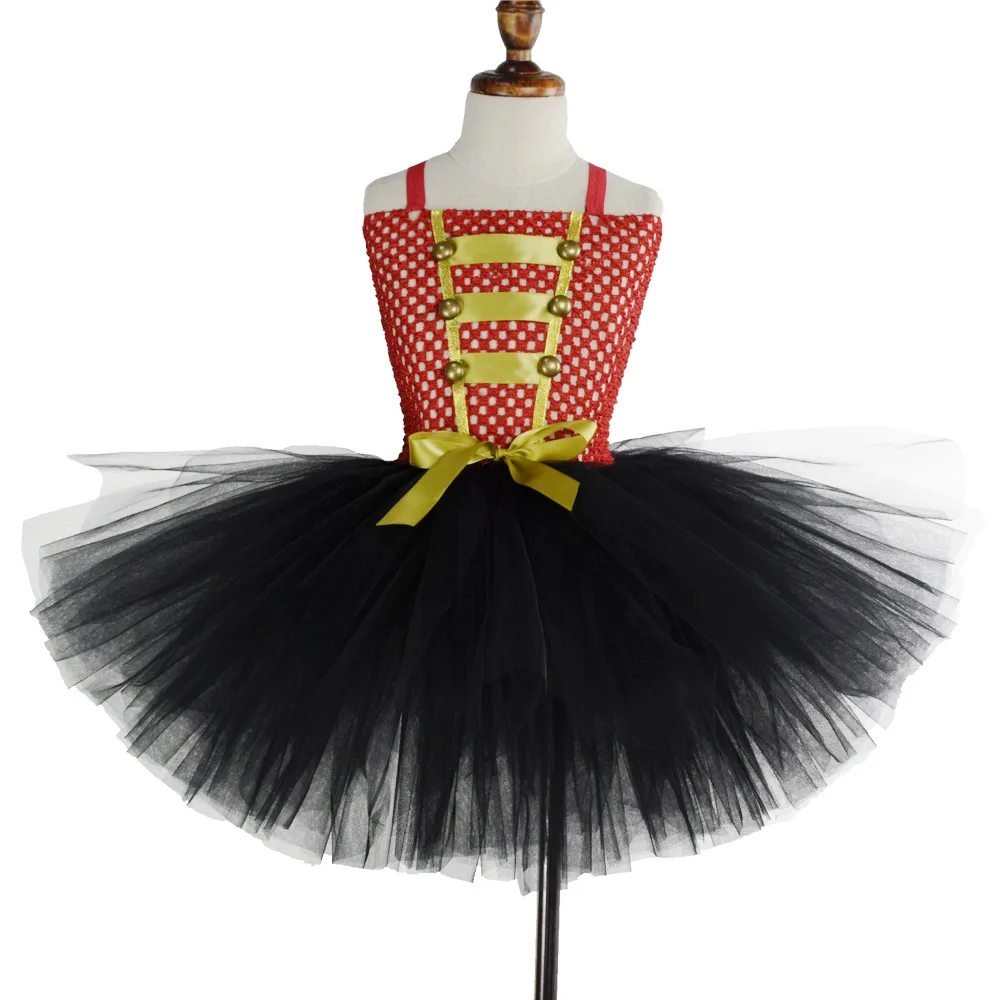 

Ringmaster Tutu Dress Black/Red Tulle Dresses for Girls Ringmaster Birthday Fancy Costume Kids Halloween Costume 1-12Y