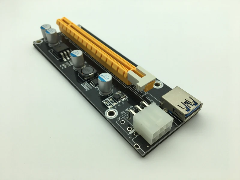 Новый Riser Mini PCI E Express Card 1x к 16x USB 3 0 кабель для передачи данных SATA 6Pin источник