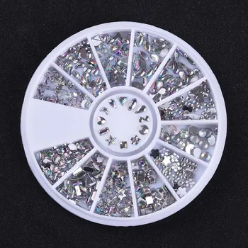 

Flat Bottom 3D Nail Rhinestones Marquise Opal Colorful Shining Nail Decoration in Wheel Accessories Nail Art