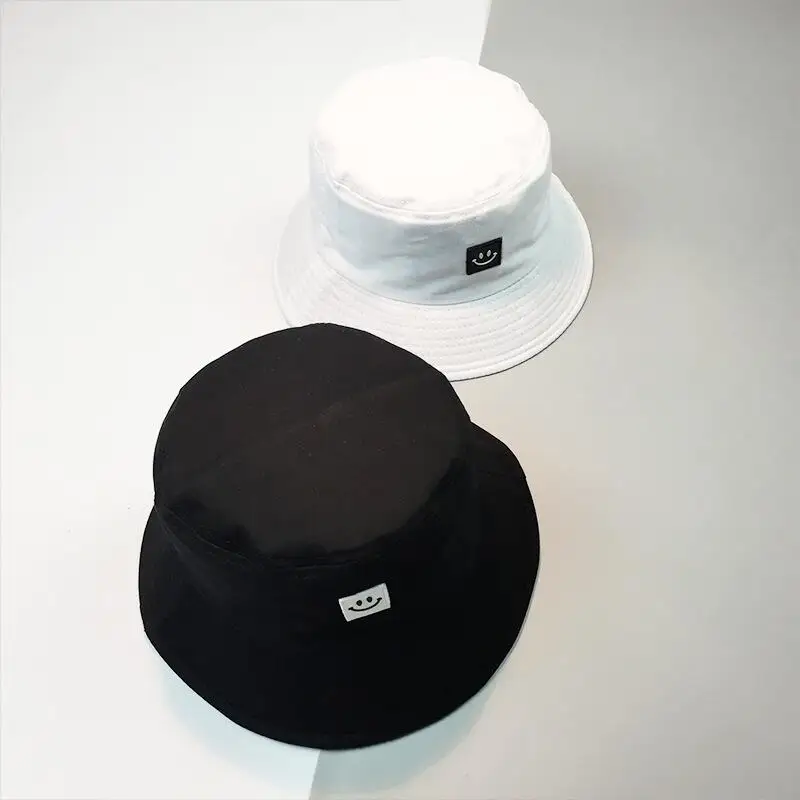 

Summer Hat Women Mens Panama Bucket Hat Smile Face Design Flat Sun Visor Fishing Fisherman Bob Hat Chapeu Femmes Hip Hop