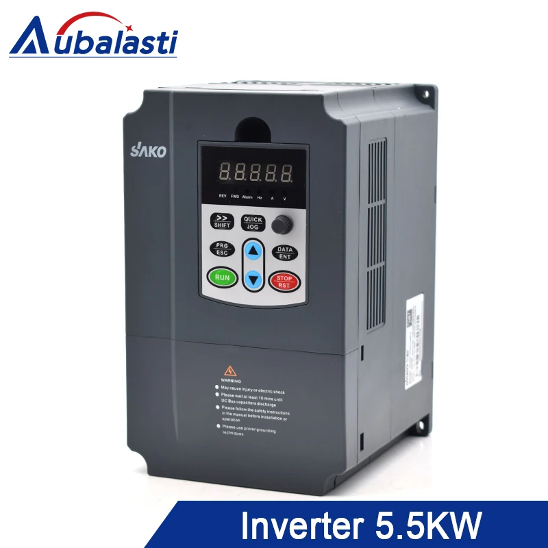 

Aubalasti Inverter 5.5KW Frequency Converter Input 220v Output 380V 25A 400Hz use for CNC machine