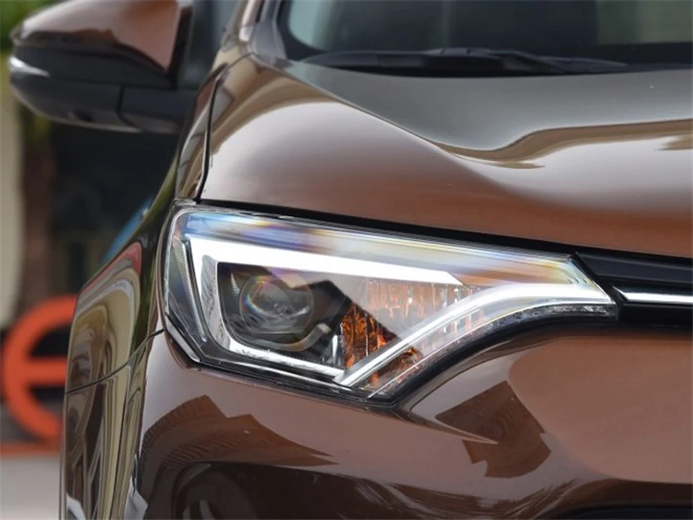 Для Toyota RAV4 прозрачная фара автомобиля прозрачная линза Передняя автомобильный брелок крышка