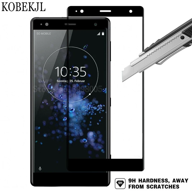 Защита экрана для Sony Xperia XZ2 закаленное стекло H8216 H8266 H8296 с полным покрытием пленка