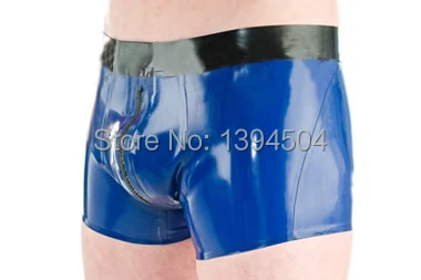 2017-new-promotion-latex-catsuit-costume-zentai-pants-men-handmade-latex-spliced-dark-blue-with-two-way-crotch-zip-trousers