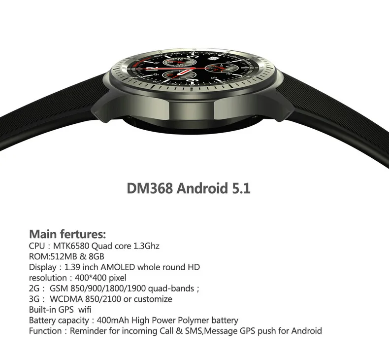 Kuddly DM368 Смарт часы силиконовые часы android 5,1 3g разъем Смарт часы роскошные часы Лидирующий бренд мужские akilli saatler