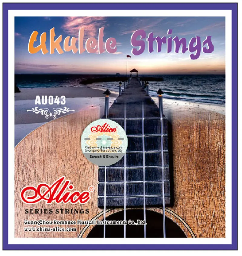 

Alice AU043 Performance Level Crystal Nylon String 21 23 26 inch Ukulele Strings AECG (.022 .032 .040 .028)