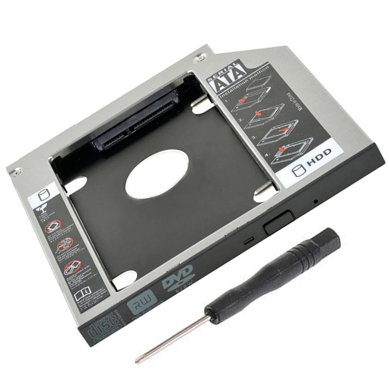 12.7 мм 2.5 &quotSATA Алюминий 2nd жесткий диск SSD HDD Caddy залив адаптер для ASUS x72 X73 x75 g71G N50V G50V