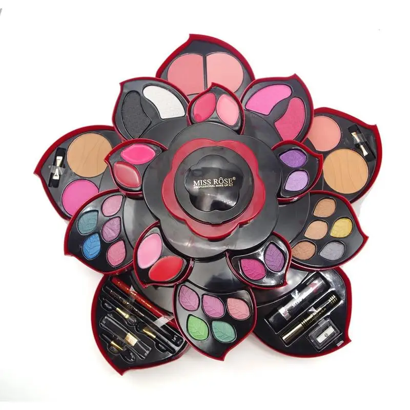 

Plum Flower Eye Shadow Pallete Large Plum Blossom Rotating Makeup Tools Set Eyeshadow Box Cosmetic Case Makeup Set Women Gift