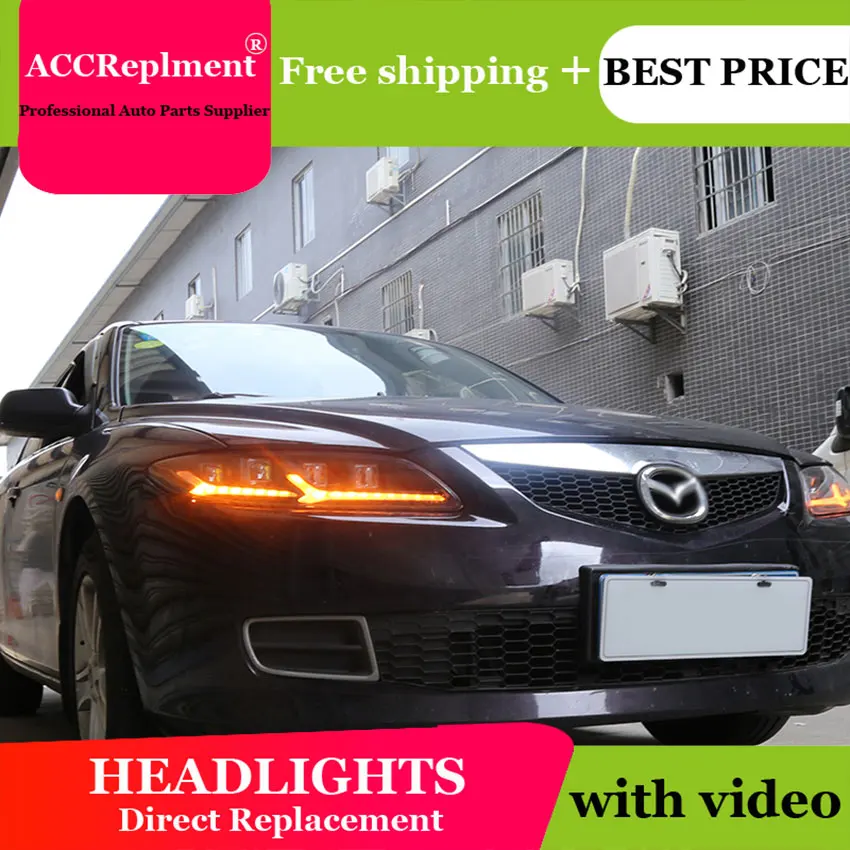 Тюнинг автомобилей для Mazda 6 головной светильник s U глаза ангела 2003 2008