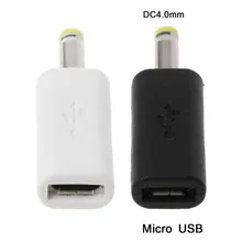 Micro USB Женский к DC 4,0x1,7 мм штекер Jack конвертер адаптер зарядки для sony psp и более черный/белый