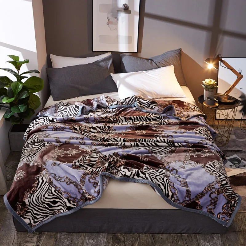 

Fashion Pattern Winter Wool Blanket Ferret Cashmere Blanket Warm Blankets Fleece Plaid Warm Soft Throw On Sofa Bed Cover Rectang